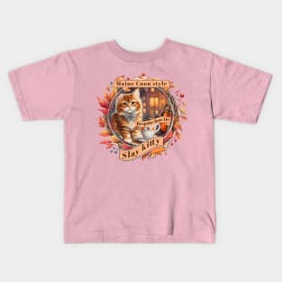 Cat Couture Bespoke Vicuña Slay Kitty Style 06M Kids T-Shirt